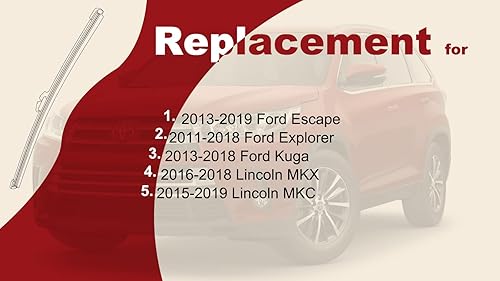 Miniatura 3 de OTUAYAUTO 11" Escobilla limpiaparabrisas trasera A283H - Reemplazo para Ford Explorer 11-23 Escape 13-23 Expedition Ecosport 18-23 BMW X3 18-23,