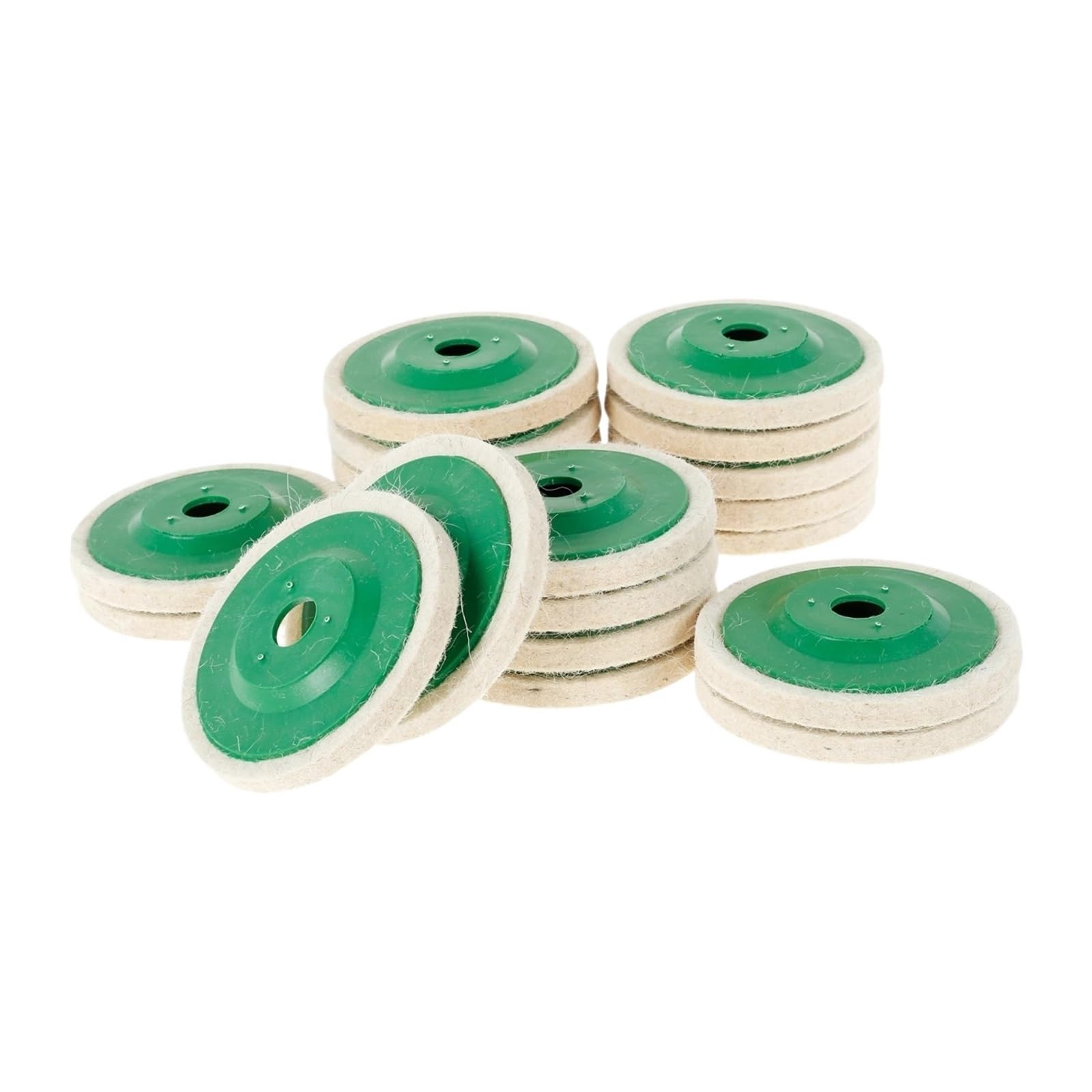 Disco de Pulido de Lana de 4/5 Pulgadas, Almohadillas for pulir, Rueda de Amoladora Angular de 100/125 mm for Metal, mármol, Vidrio y cerámica.(20PCS,125X8)