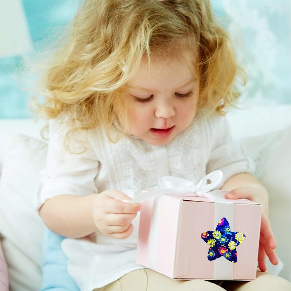 500pcs Glitter Star Stickers for Kids Reward - Colored Sparkly Holographic Shiny Blue Stars Roll for Envelope Seal, Behavior Chart Labels - Teacher Supplies - Image 7