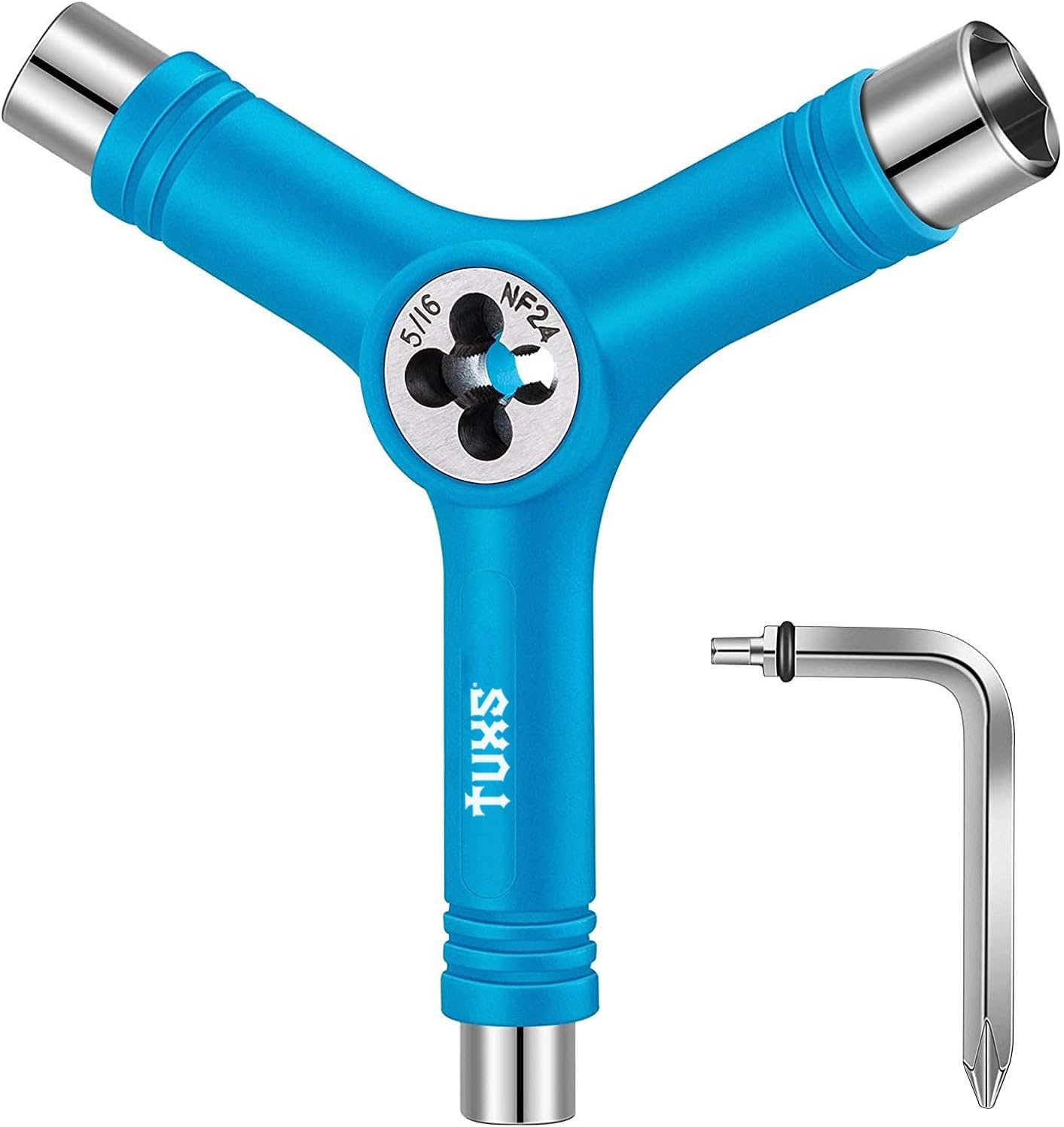 Tuxs Skate Tool All-in-One Multifunction Lightweight and Portable with 2-in-1 Allen Wrench and Phillips Screwdriver