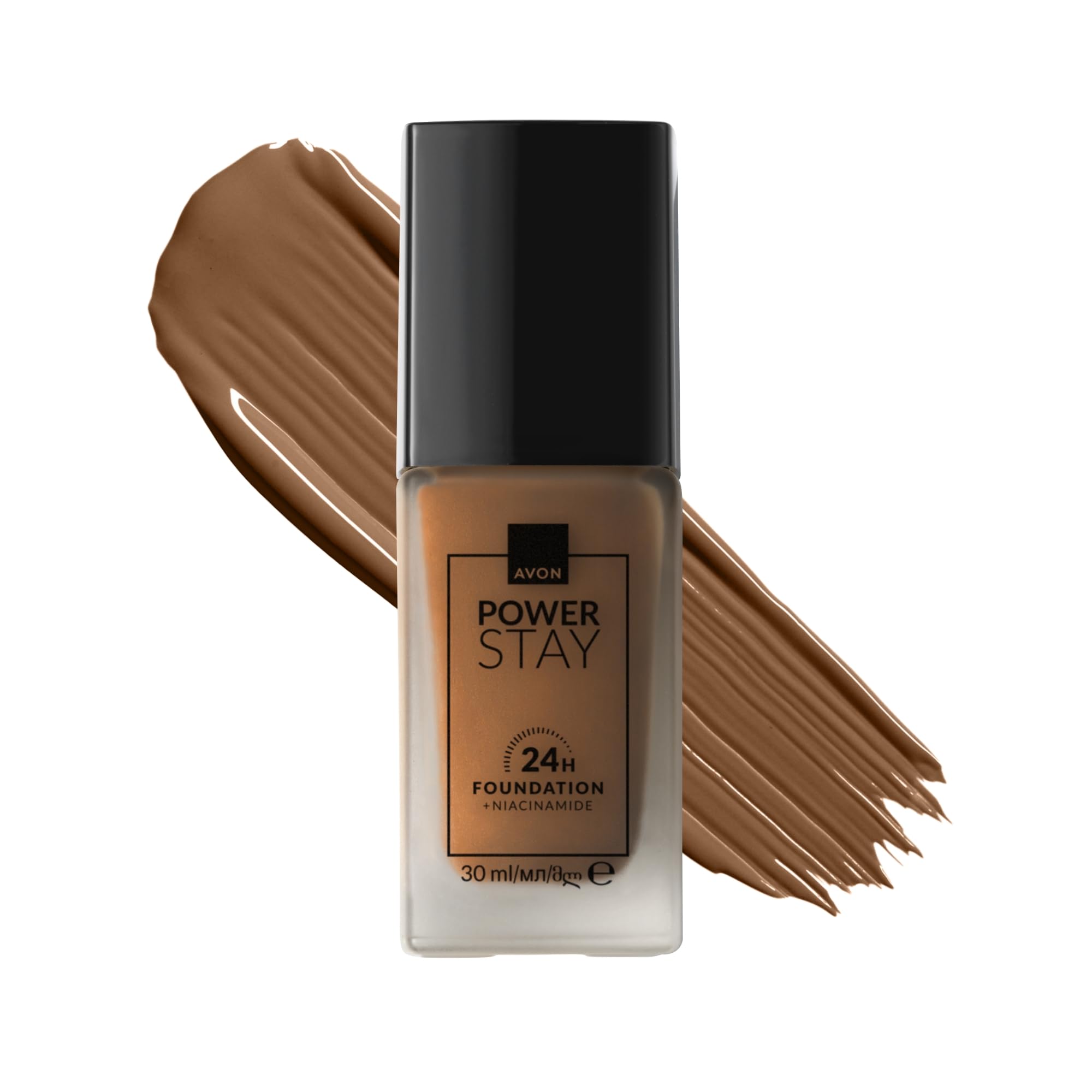 Avon Power Stay 24 Hour Longwear Foundation SPF10, Walnut 510N, Colour Lock Technology, Breathable, Natural-Looking Formula, 35 Shades, Cruelty Free
