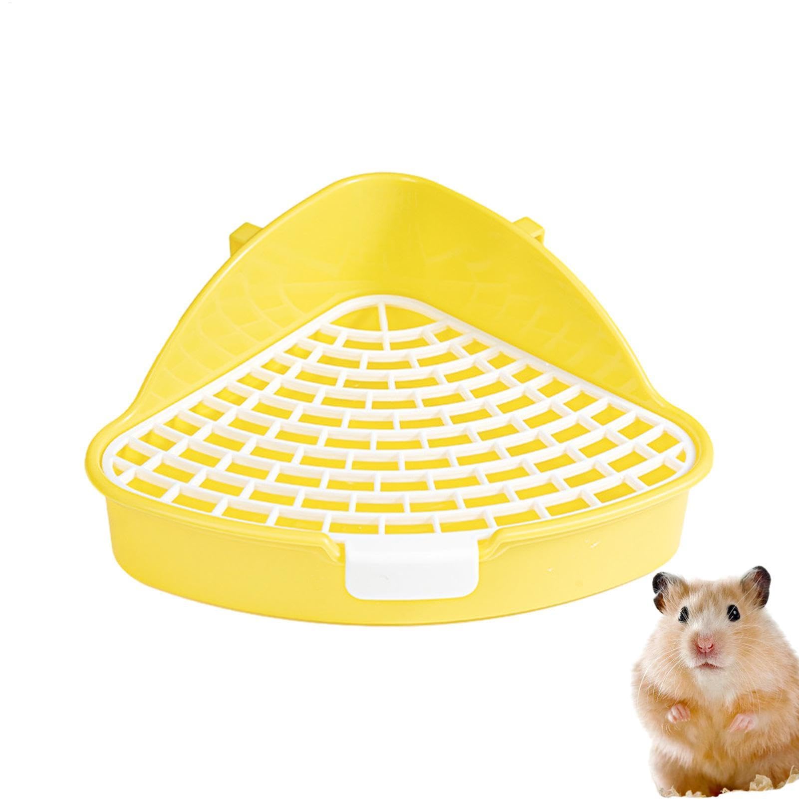 Pet Toilet Tray – High Guard Litter Box,Pet Potty Training Tray, Triangle Pet Potty with Removable, Reusable Design Chinchilla Potty Tray, Corner Toilet for Chinchillas, Bunnies & Cats