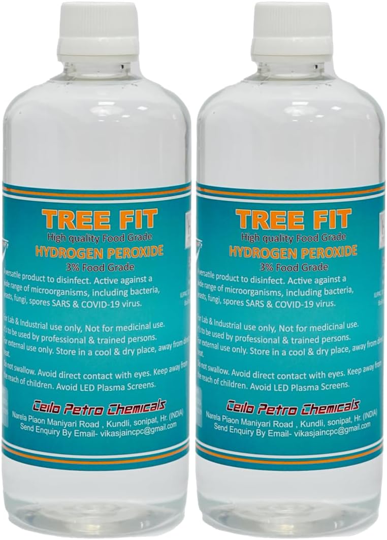 Hydrogen Peroxide 3% w/w FOOD GRADE For Plants and multi use Disinfactant | Pack of 2 (500 X 2 = 1000 ML)