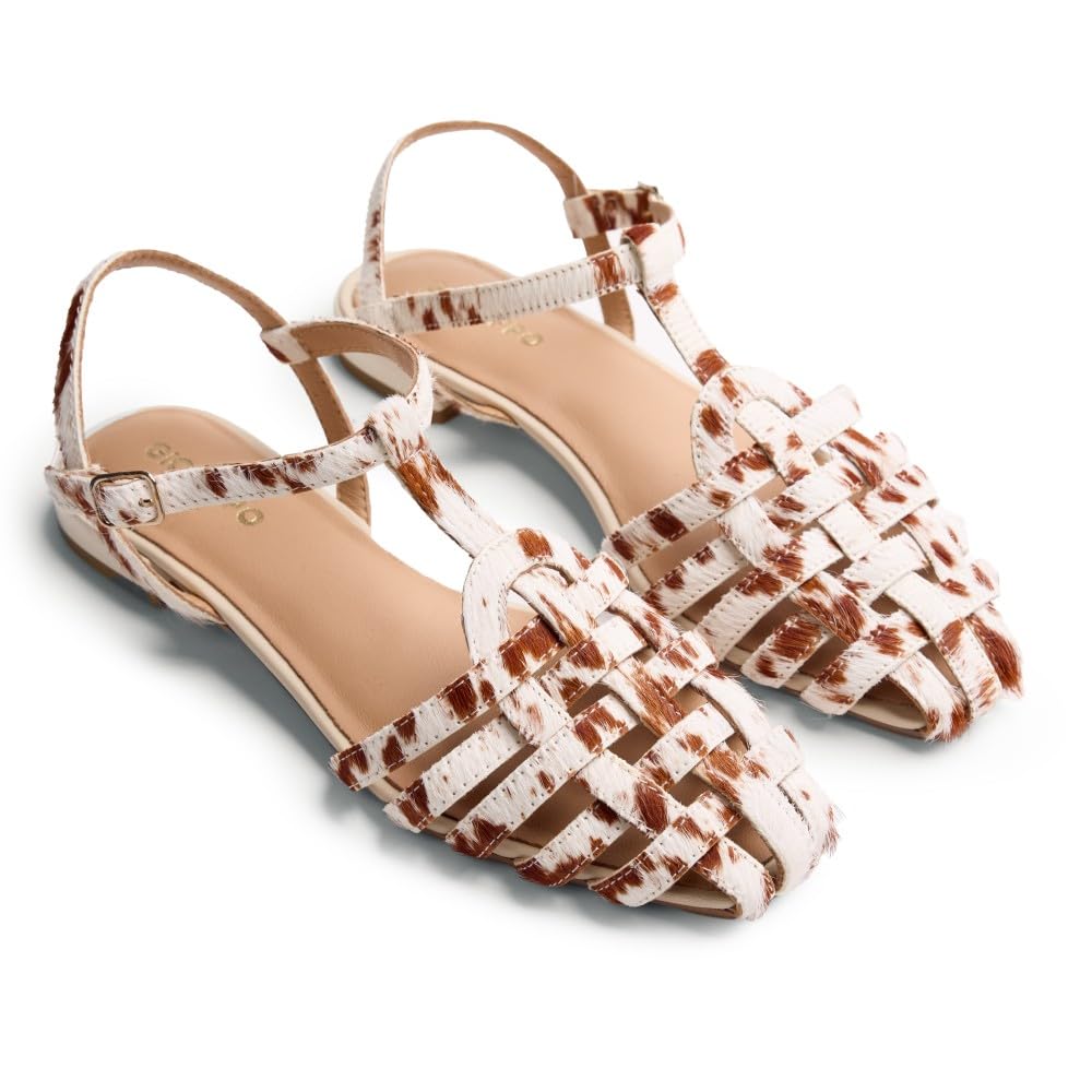 GIOSEPPO Women's Makuyu Mary Jane Flat, Cow, 7.5 UK