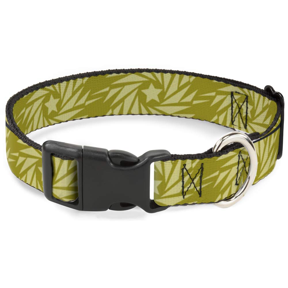 Collier pour chien qui tire Buckle Down grand et large réglable vert olive