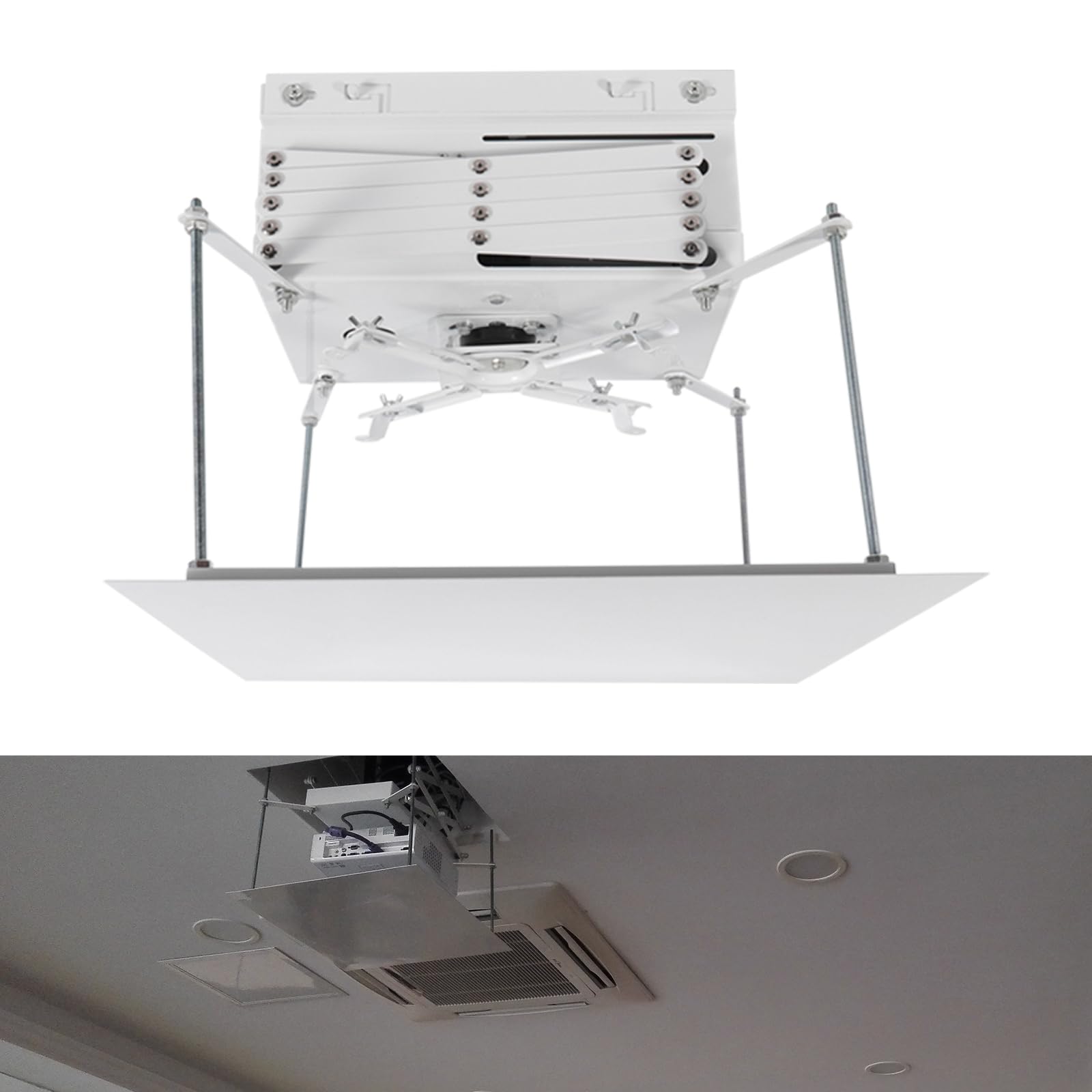 Support de plafond électrique pour projecteur avec télécommande, compatible avec les projecteurs, capacité de charge maximale de 10 kg, course de 1 m, 220 V