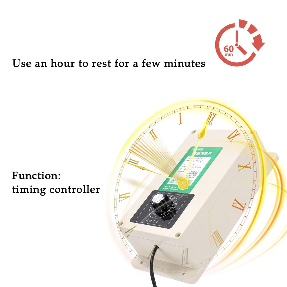 Benkeg Purificador de aire de agua casero multifuncional 2000mg / h máquina portátil de ozono