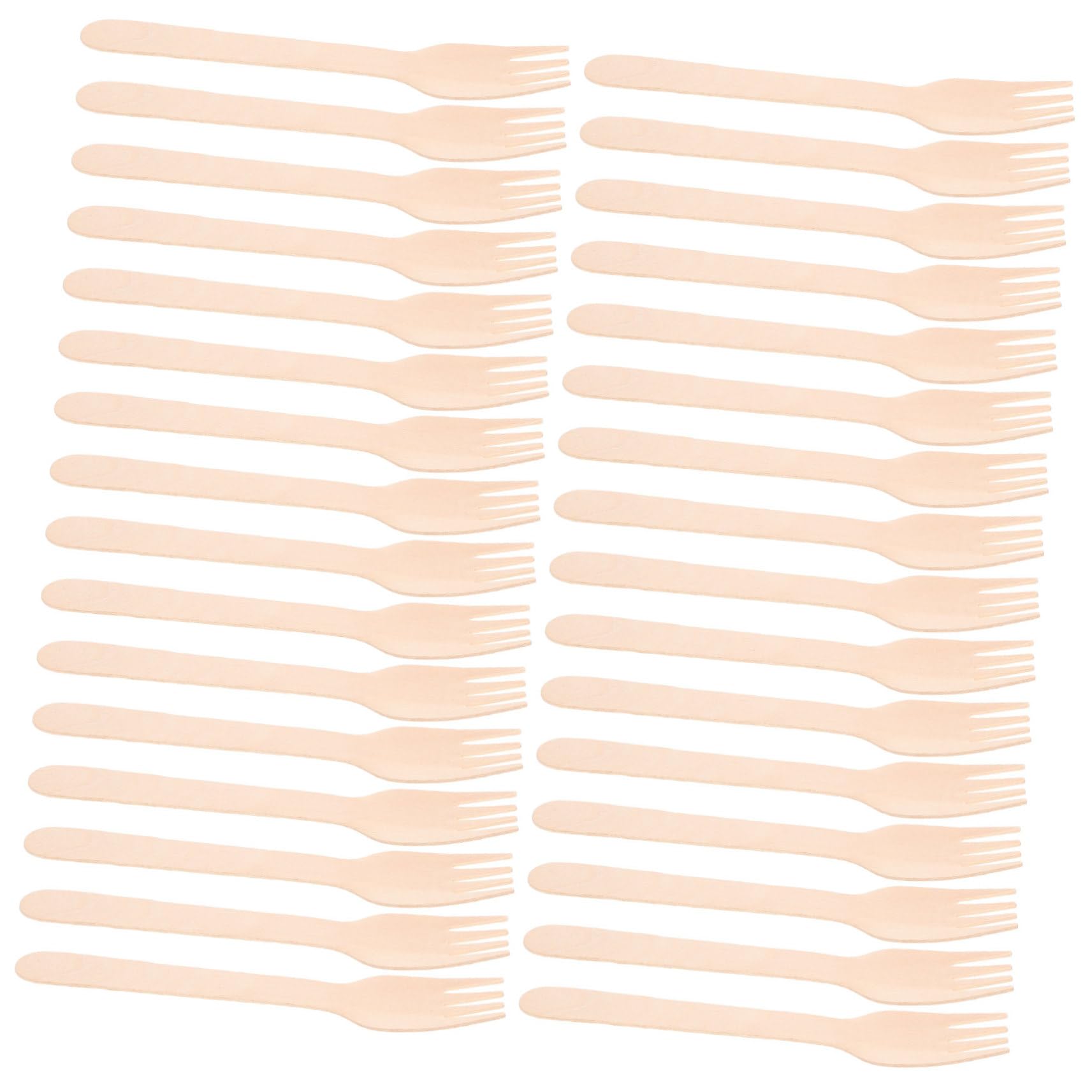 Ipetboom 100pcs Wooden Forks Natural Cutlery Set for Snacks Desserts Cocktails Easy to Clean Utensils