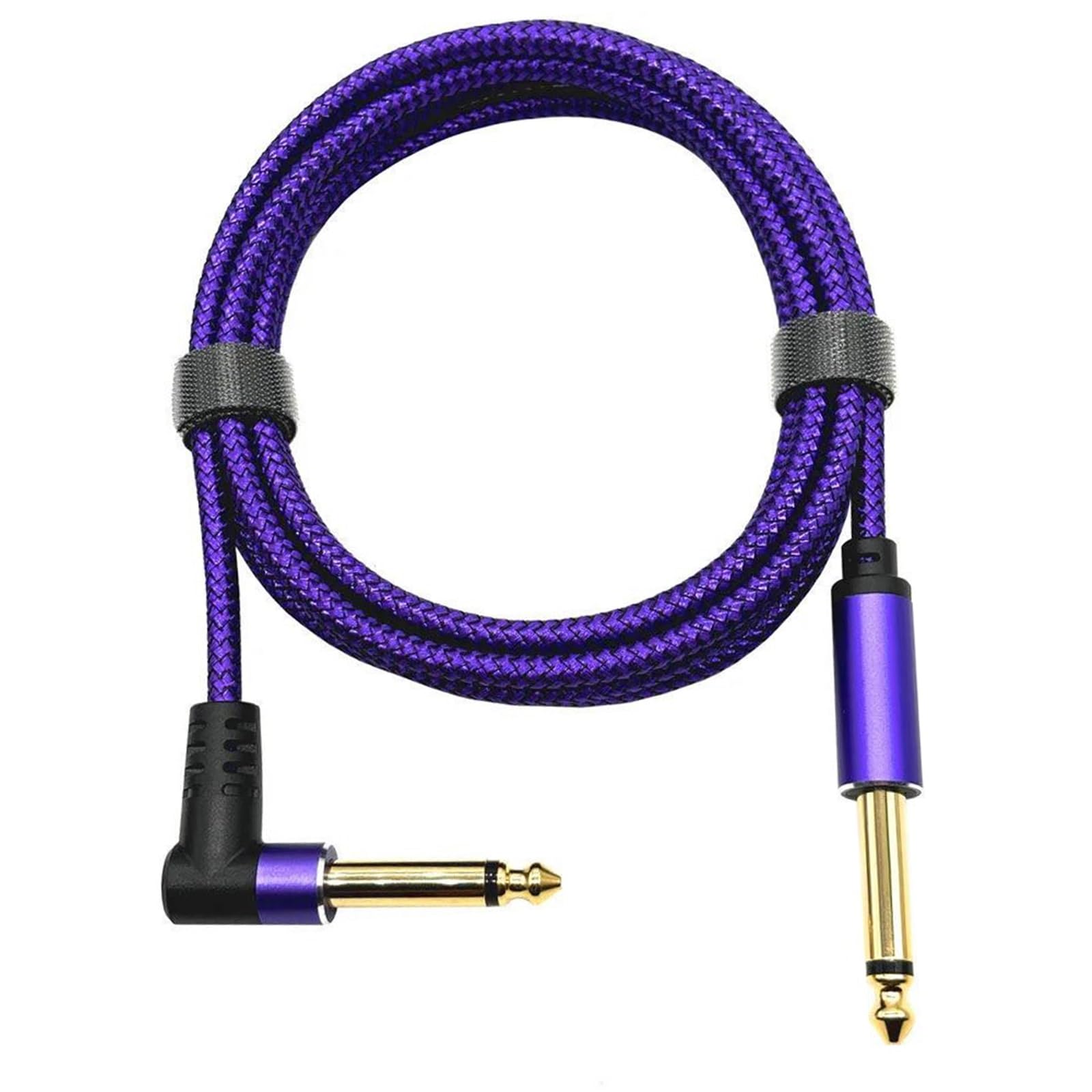 Kabel Do Gitary Elektrycznej 6,35 Mm Profesjonalne Instrumenty Muzyczne Ze Wzmacniaczem Drutowym | Kabel gitarowy (fioletowy, 10 m)