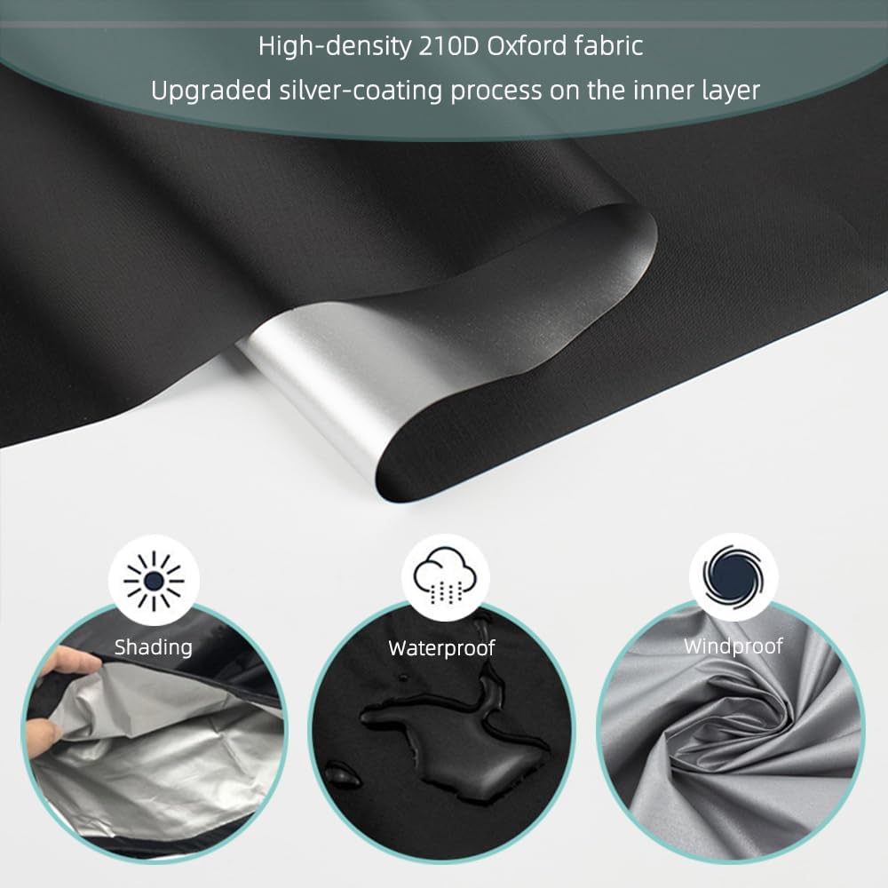 Outdoor Awning Protective Cover Patio Awning Waterproof Cover Retractable Roller Blind Cover Dust Cover (5M,Black)