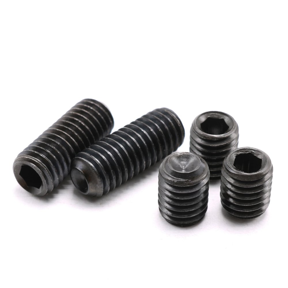 Viti Senza Testa (Grub Screws) Imperiali 1/4 E 5/16 UNF - Punte A Tazza (Cup Point), Acciaio HT, Confezione Da 5