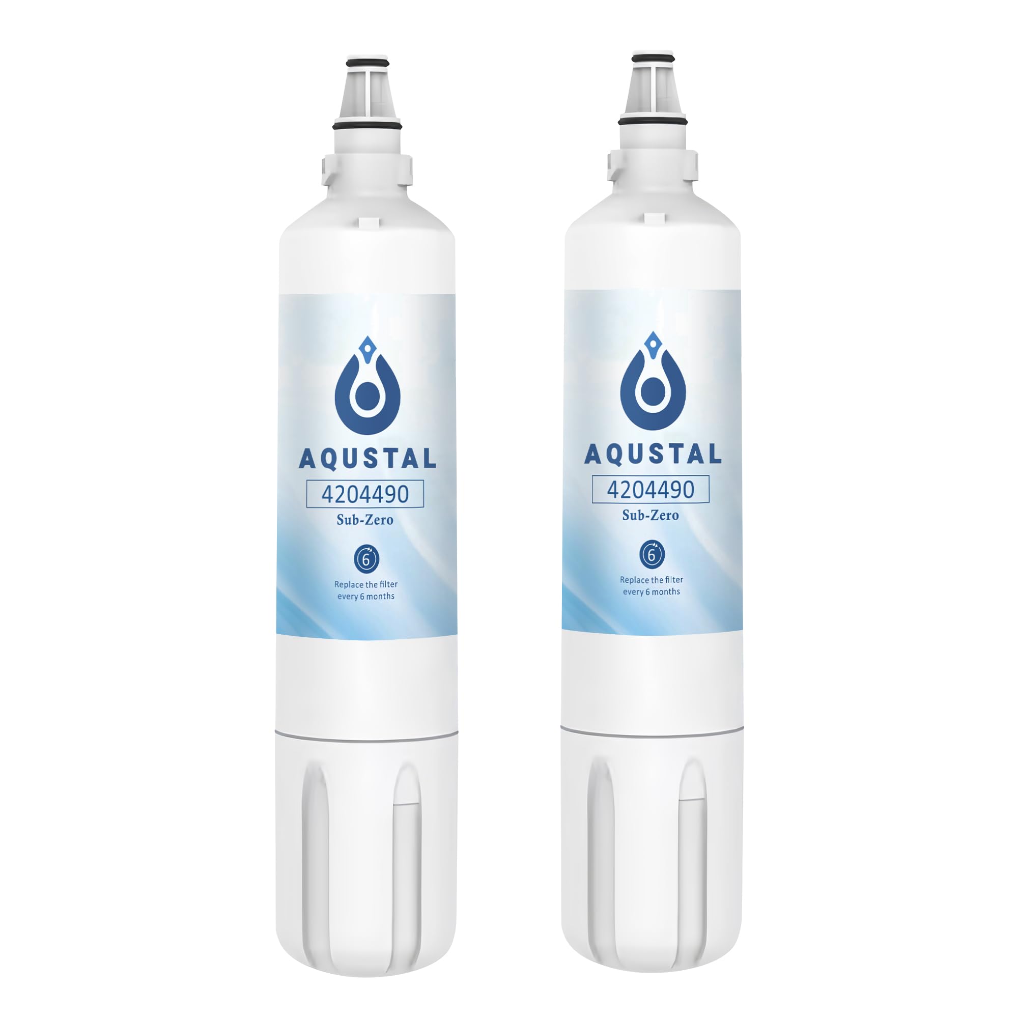 Aqustal4204490 Water Filter, Replacement for Sub-Zero 4204490,4290510,9030868, BI/IC/ID/IT/IW Series Fridges, Compatible with InSinkErator F-1000(S),F-2000(S),F-3000(S), 2 Pack