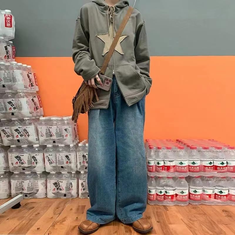 Miniatura 3 de CYee Emo Hoodie Y2K Acubi Zip Up Star Patchwork Sweatshirts Oversized Grunge Gothic Jacket Hiphop Alt Baggy Harajuku Outfit