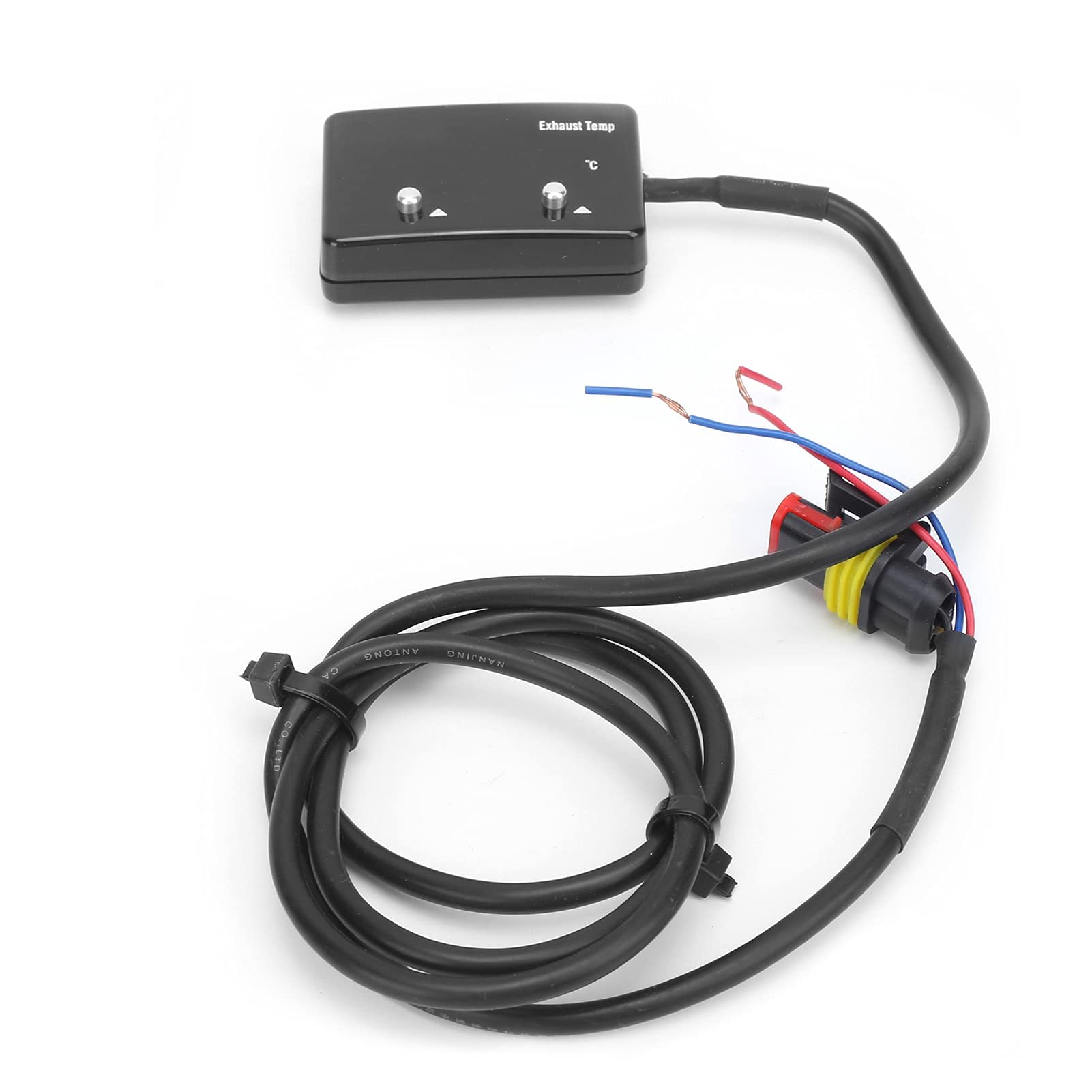 Medidor de temperatura de los gases de escape, medidor de temperatura de los gases de escape del coche, medidor EGT, pantalla digital LED roja, universal para vehículos de 12 V