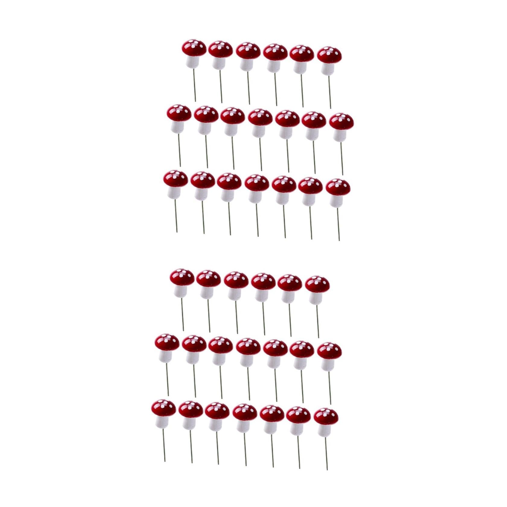 Yardwe 40pcs Mini Mushroom for Garden Ornament Bonsai Decor Micro Landscape Decoration for Pots and Outdoor Garden Mushrooms Ornaments