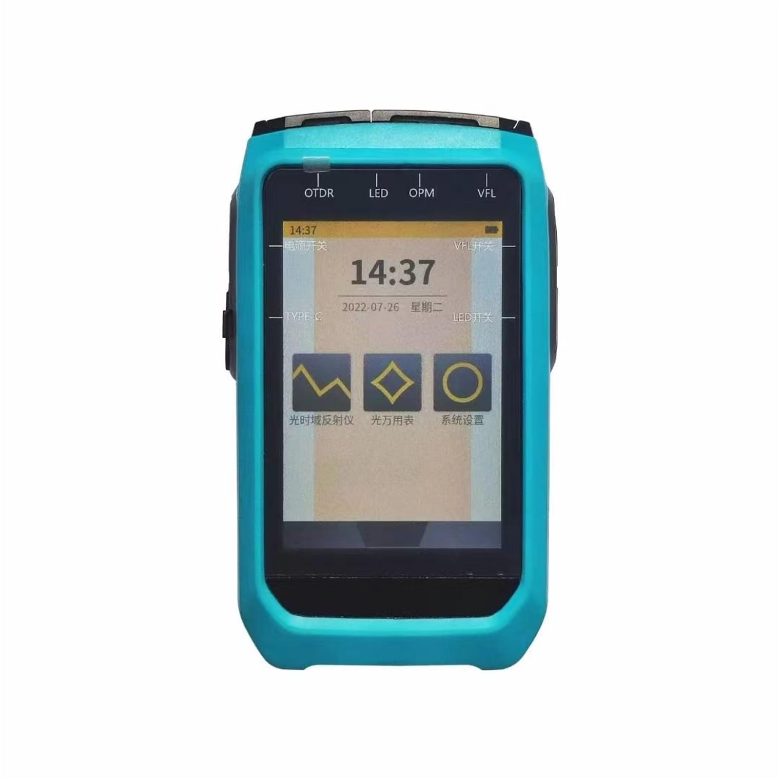 Aktywny OTDR włókno 1550nm 20dB 60KM Reflektometr optyczny Ekran dotykowy OPM VFL OLS Tester włókien Typ C FTTH, Węzeł Optyczny