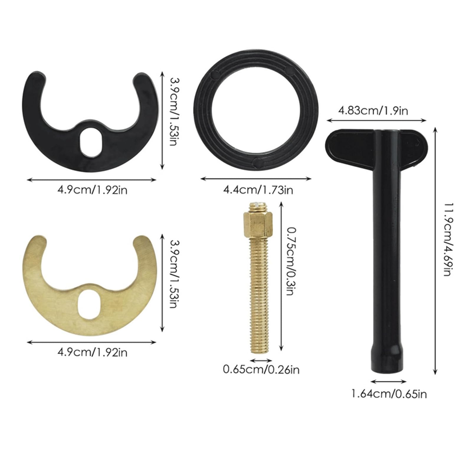 Wmzjnljy 10pcs Faucet Fixing Tool Basin Washer Sink Monobloc Mono Tap Fixing Kit Single Hole Hot and Cold Water Faucet Monobloc Tap Kit for Basin & Sink Tap Clamp Bracket Replacement(Z115-2) - Image 2