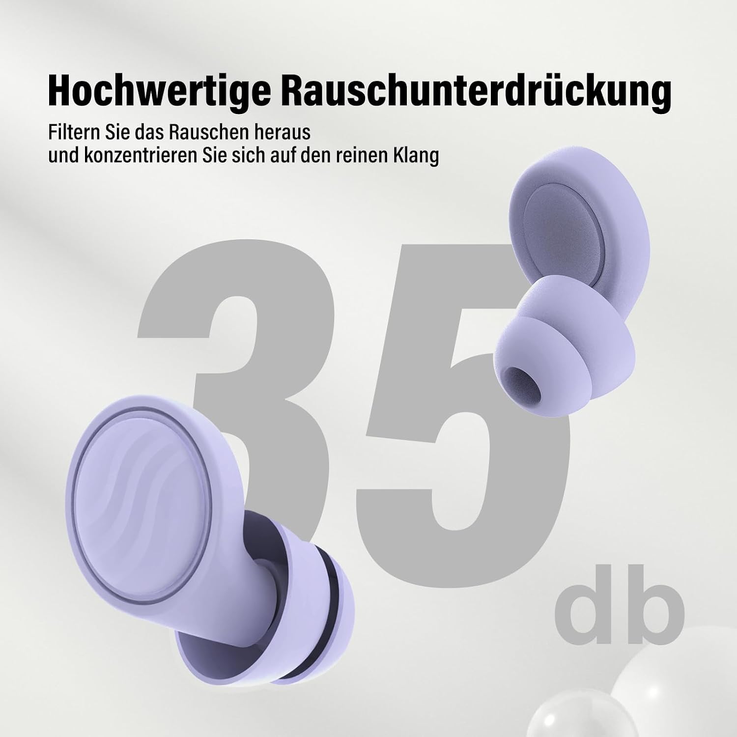 Q2Pro, tappi per le orecchie per dormire, riduzione del rumore da 35 dB, protezione dell'udito riutilizzabile, per dormire, viaggi, concerti e concentrazione, 7 cuscinetti ultra morbidi XS/S/M/L