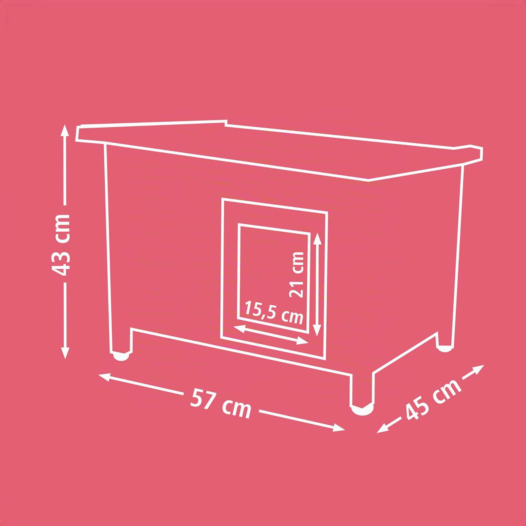 KERBL Maison pour chat Rustica 57x42x45cm - Bois