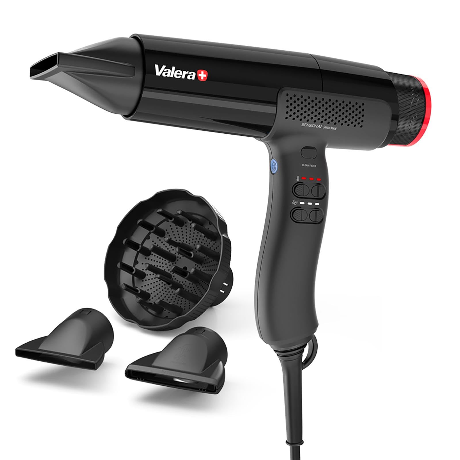Valera Sension AI, Asciugacapelli Professionale ad Alta Velocità, 2000W