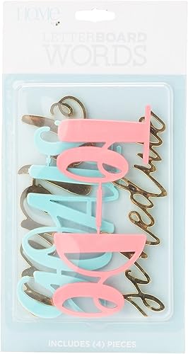 American Crafts LP-006-00027 - Troqueles de planificación de paquete de palabras de 4 piezas con una vista de tableros