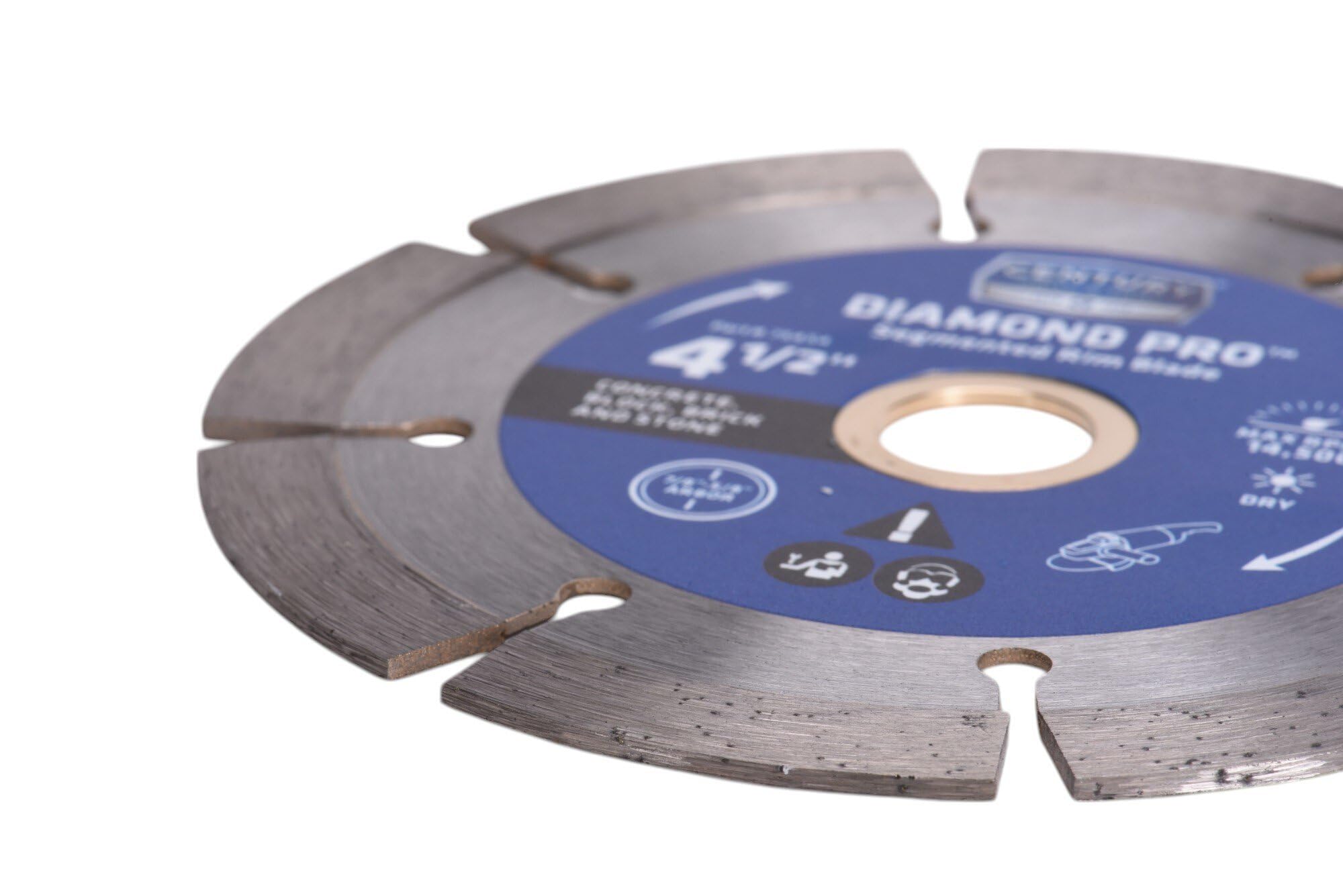 Century Drill & Tool 75454 Diamond Segmented Rim Blade, 4-1/2