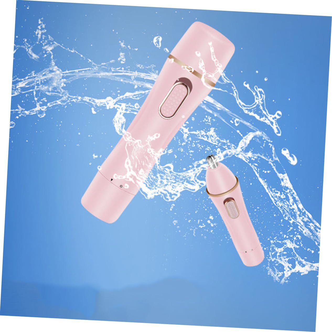 2 Set Rasoio Elettrico Ricaricabile USB per Donne Epilatore Portatile Multifunzionale per Naso Labbra Ascelle e Gambe Design Ergonomico e Irritazioni Rosa e Compatto