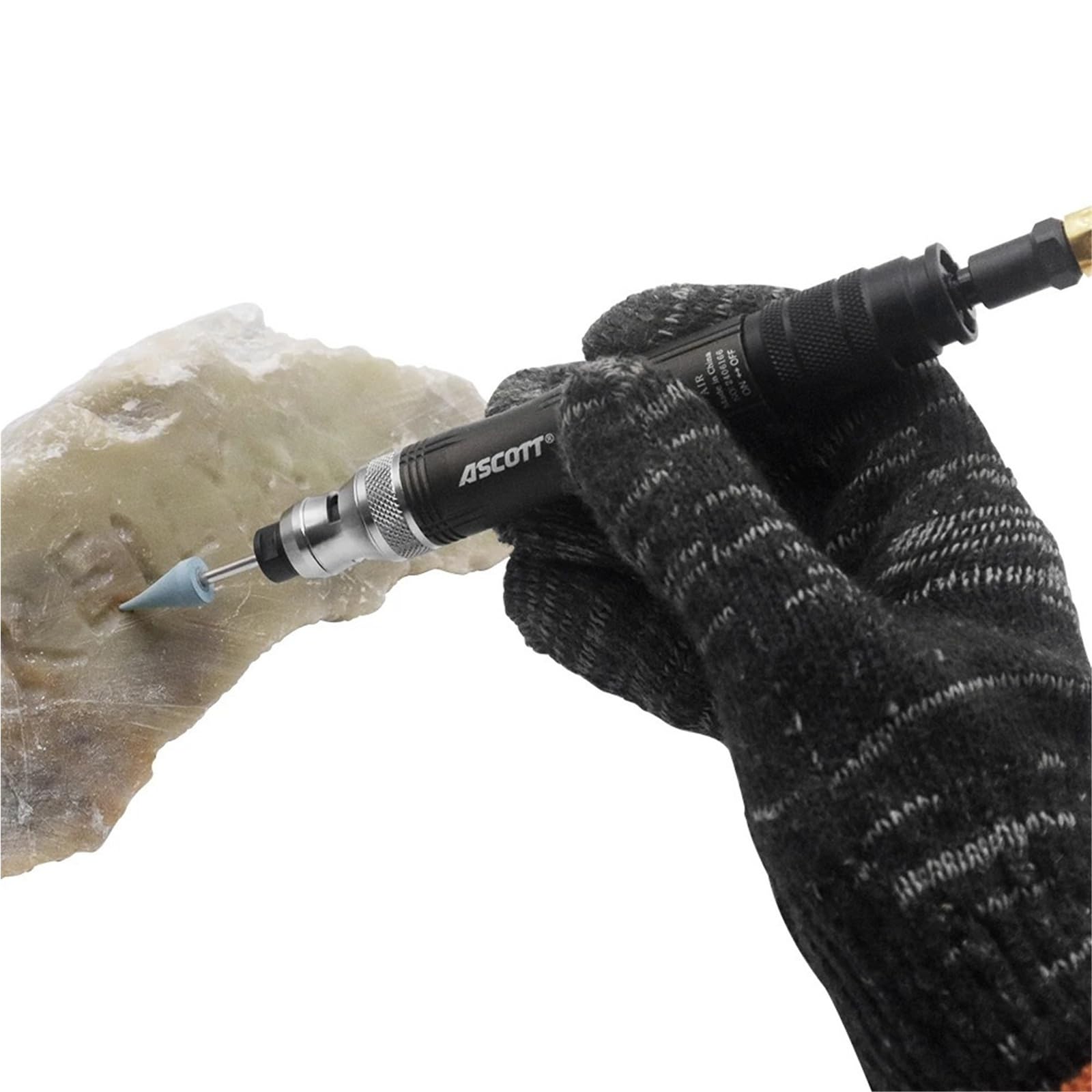 Kit di smerigliatrice pneumatica micro a matita, mini utensile da taglio for lucidatura ad aria alta velocità, penna for incisione