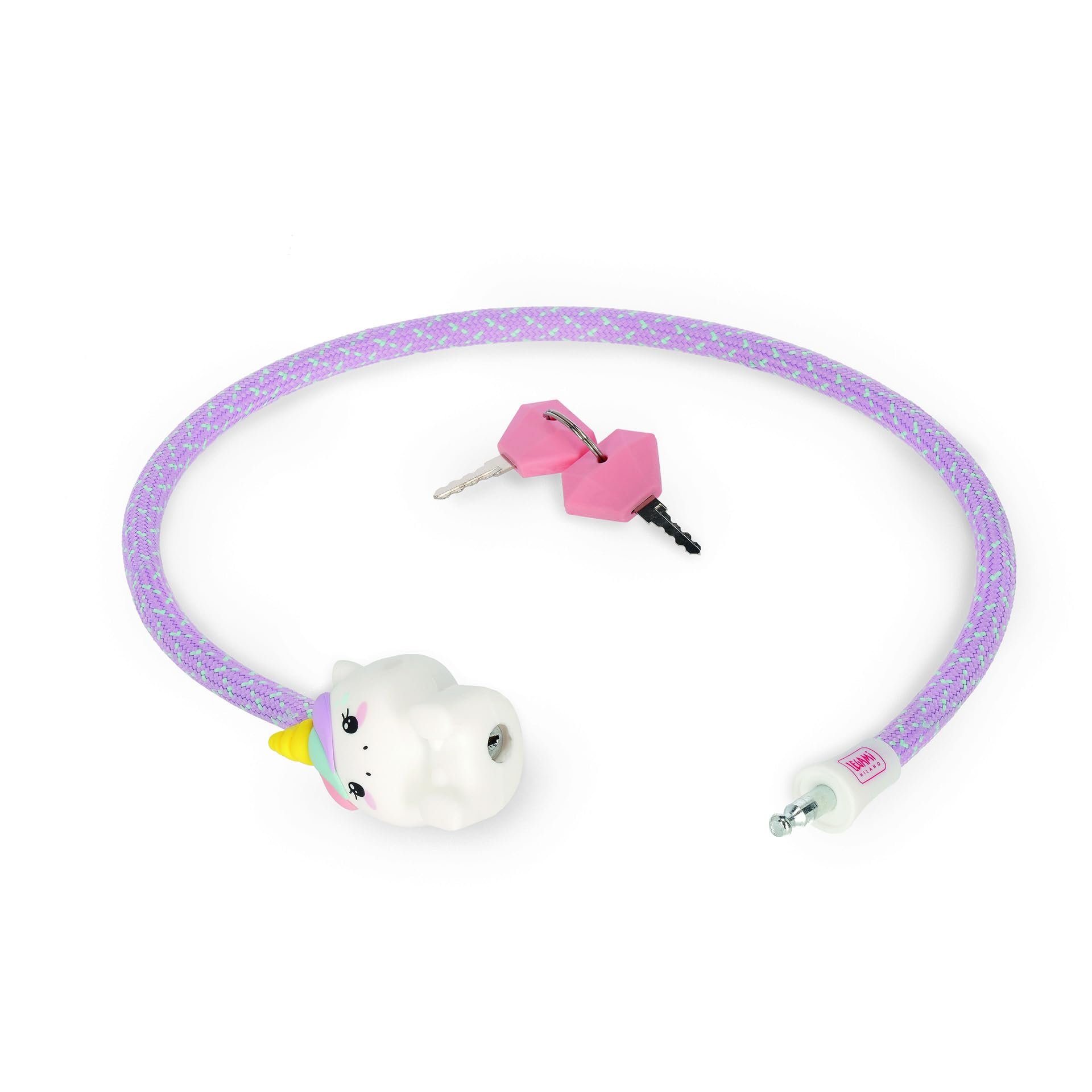 Legami Bike Lock Lucchetto per Bicicletta con Chiave Unicorn 75 cm Accessori Bicicletta Bambini