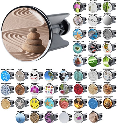 Preisvergleich Produktbild Waschbeckenstöpsel Zen, viele schöne Waschbeckenstöpsel zur Auswahl, hochwertige Qualität
