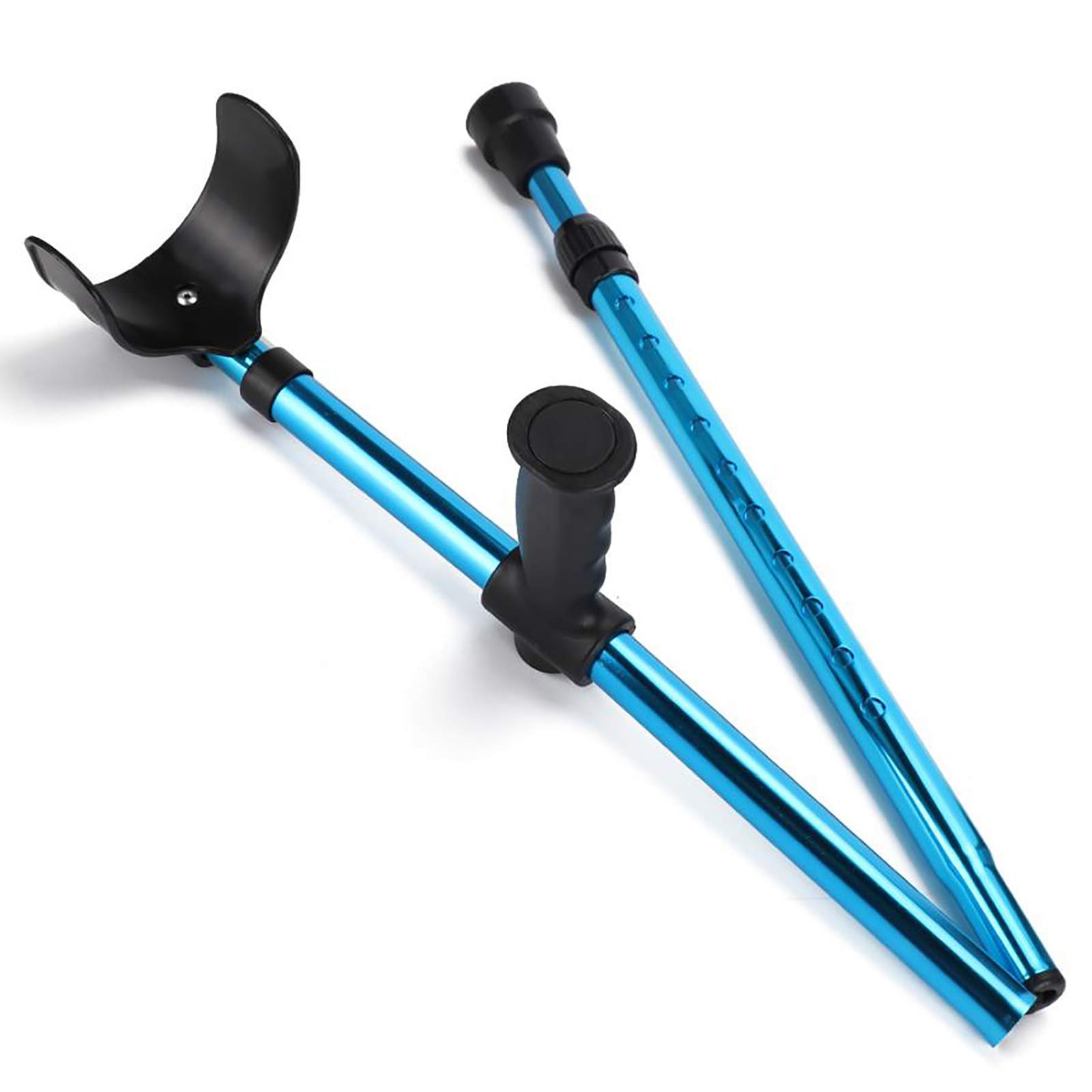 Muletas plegables, Codo plegable para muletas, Aleación de aluminio, Codo, Muleta para antebrazo Muletas para codos Plegable Ultraligero Asistencia de aluminio Ajustable en altura con mango cómodo 1