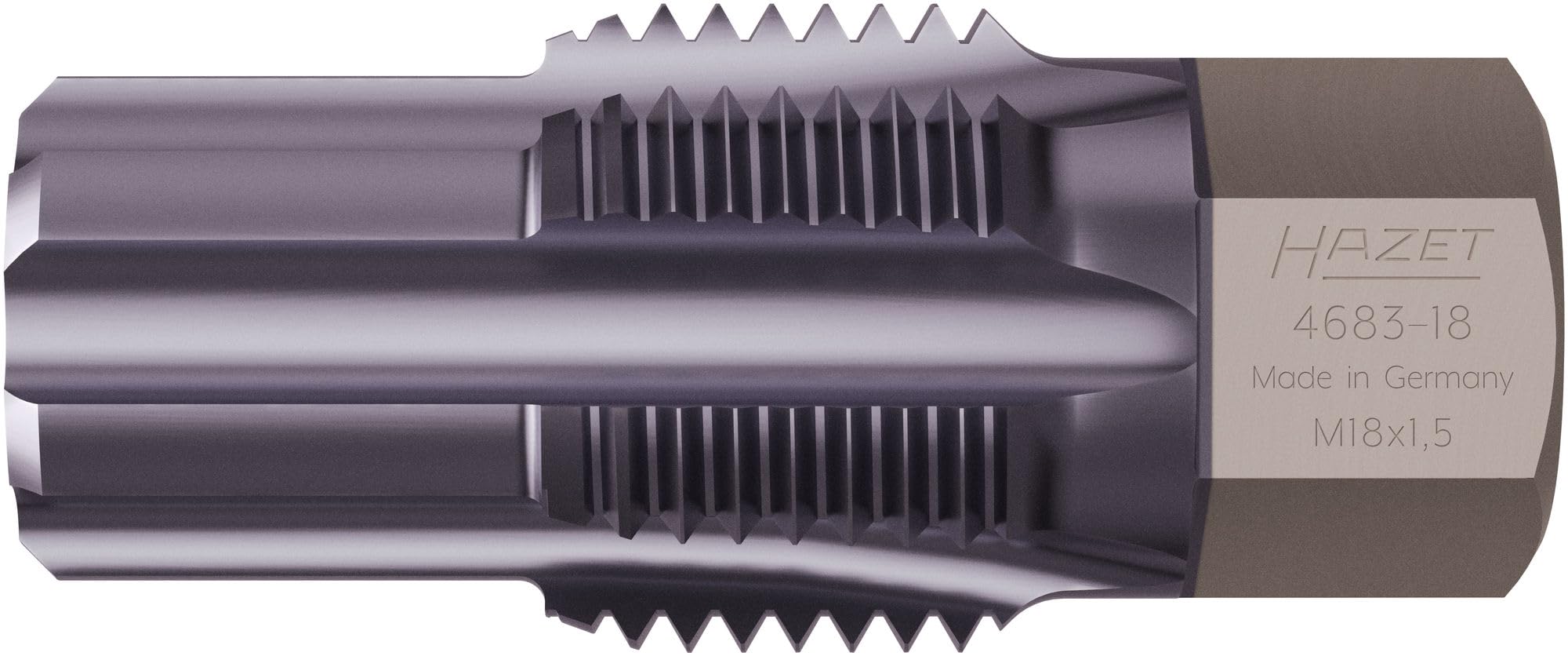 HAZET tagliafili 4683-20, esagono esterno 13 mm, M20 x 1,5, per sensori NOX su autocarri e autovetture, la vite di guida impedisce il ribaltamento, rivestimento TiAIN