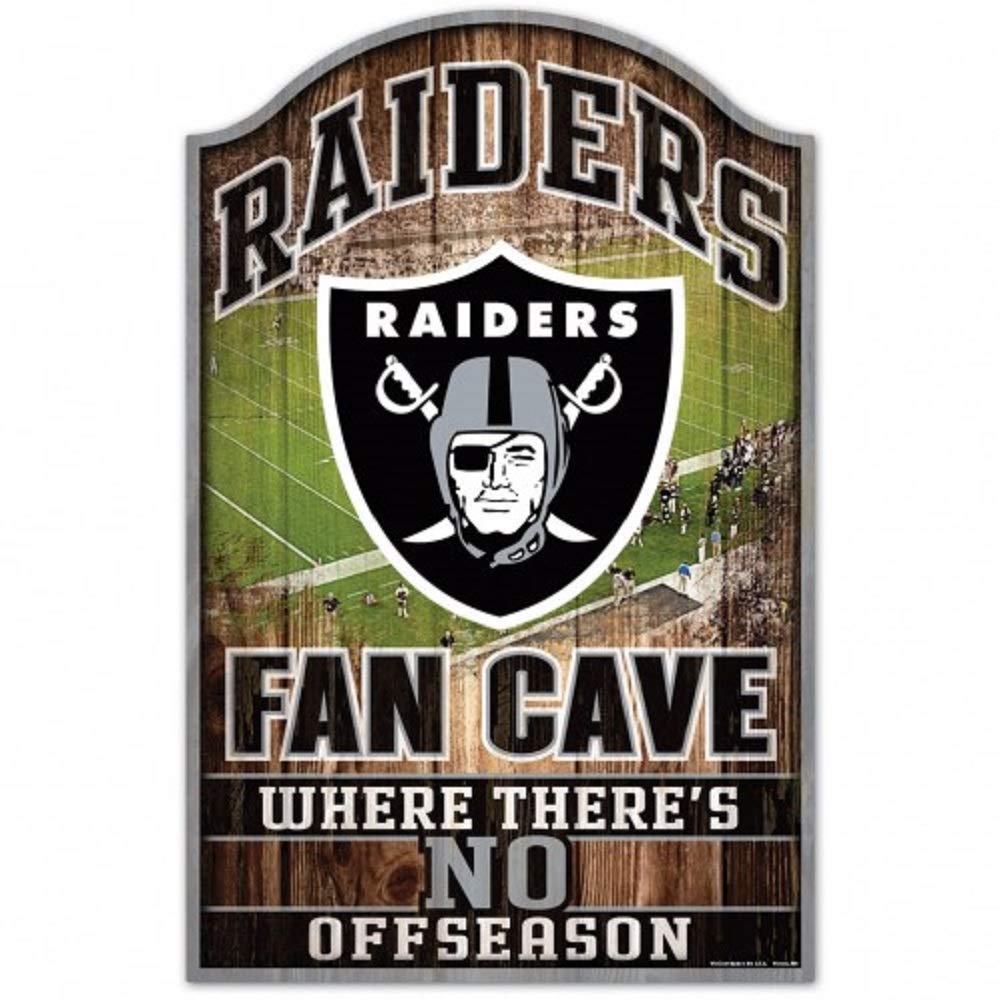 WinCraft NFL 05950010 Oakland Raiders Panneau en bois Noir 11" x 17"