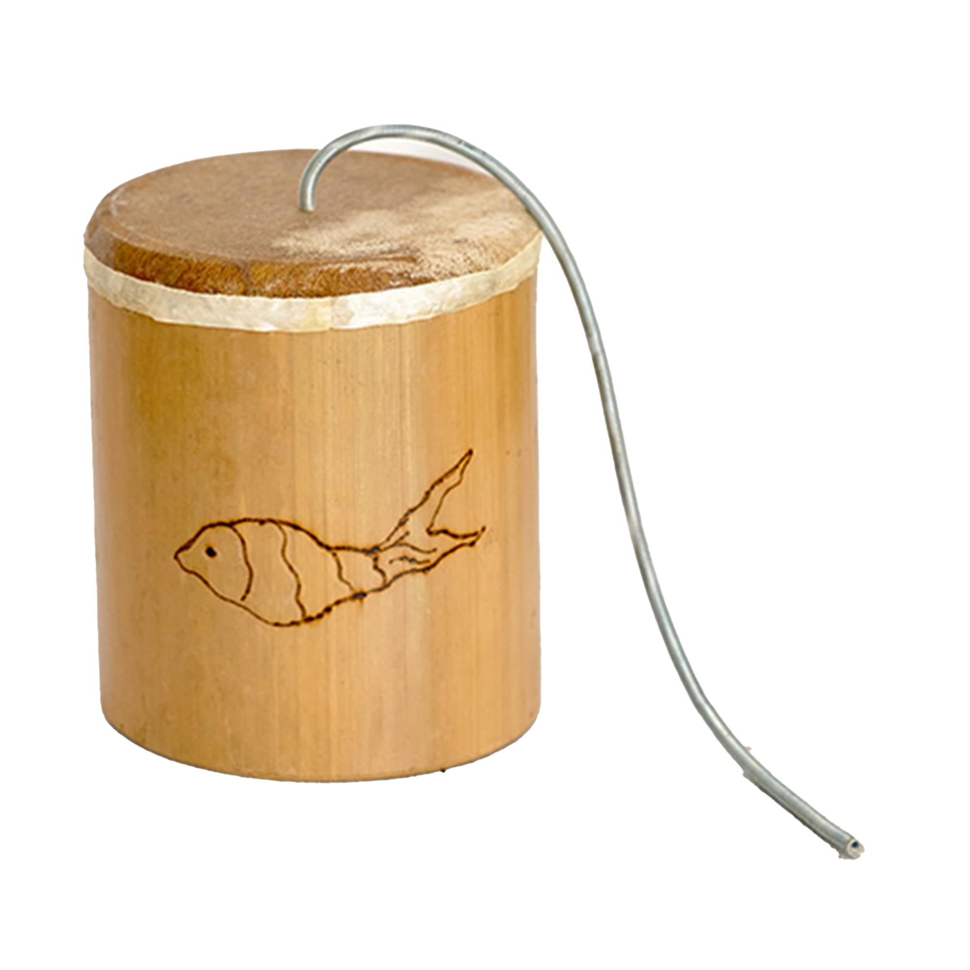Trueno de bambú macizo de percusión indonesia de 15 cm de ancho