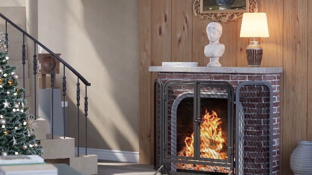 Amazon.com: Mr IRONSTONE 3 Panel Fireplace Screen 51.5