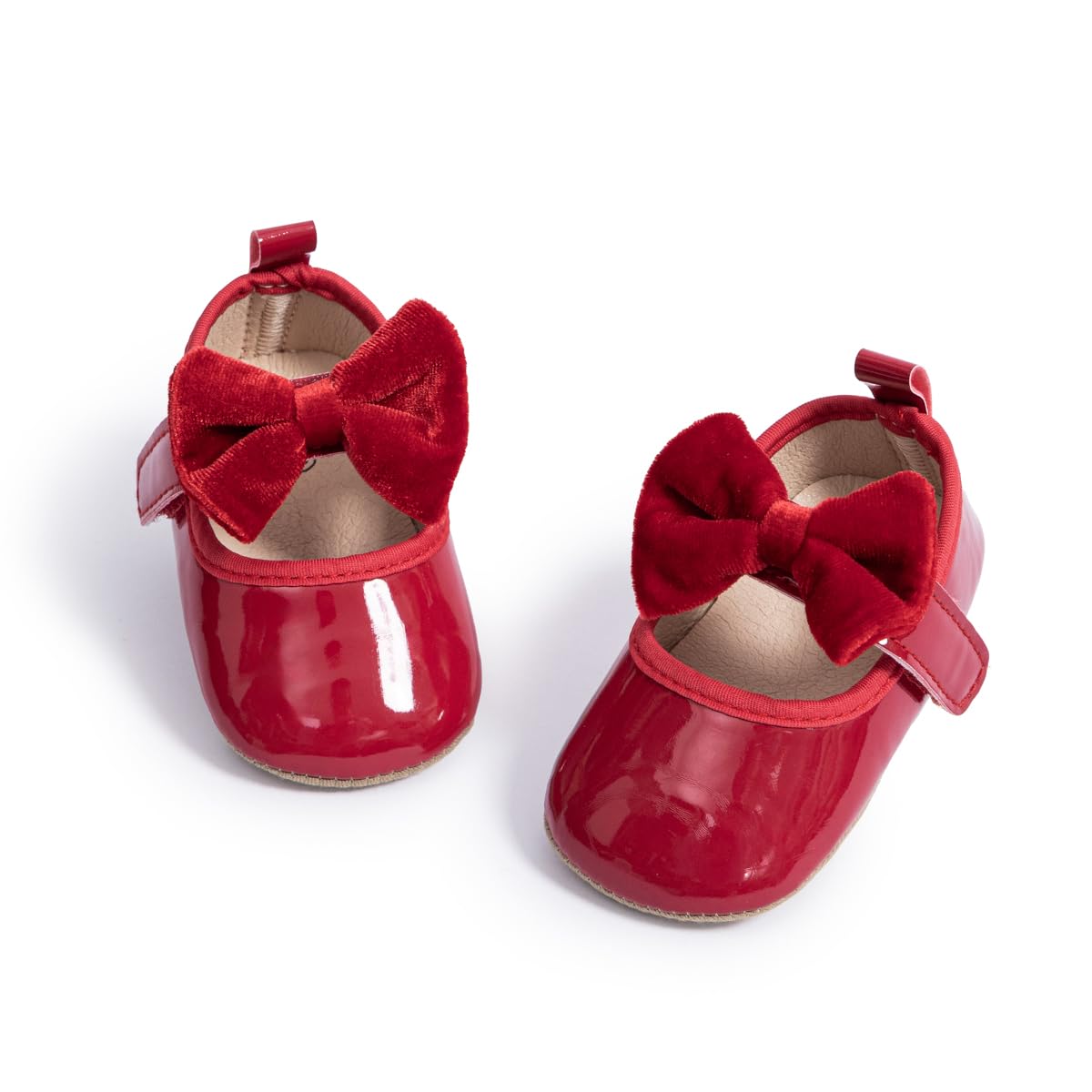 CENCIRILY Baby Girl Mary Jane Shoes Anti-Slip First Walking Bowknot Soft Sole Princess Wedding Dress Flats for 0-18 Month — view 13