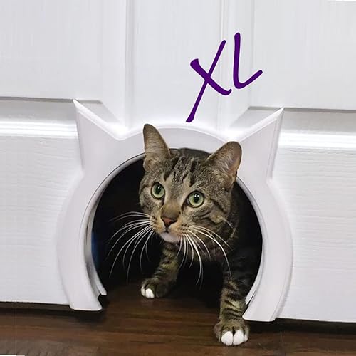 The Kitty Pass XL Interior cat Door Large cat Hidden Litter Box Extra Large cat Door