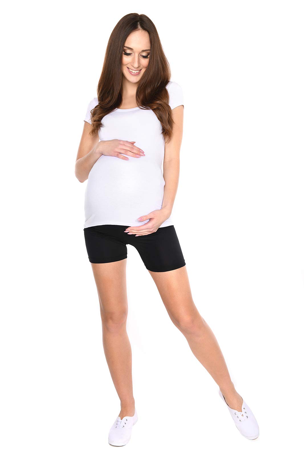 MijaCulture Komfortable Kurze Umstandsleggings für Schwangere Shorts Leggings Mama Mia 1053