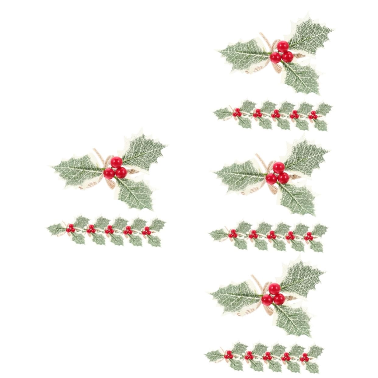 Ciieeo Pz portatovaglioli natalizi porta anelli per natale tovagliolo a foglia verde decorazioni casa decorazioni natalizie arredamento matrimonio decorazioni Bomboniere Schiuma rosso
