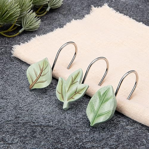 Accroches Rideau de Douche Décoratifs Feuilles d'Eucalyptus - 3