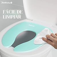 Vista 5 de Jool Baby Asiento de entrenamiento para ir al baño plegable para viajes para niños, se adapta a inodoros redondos y ovalados, ventosas
