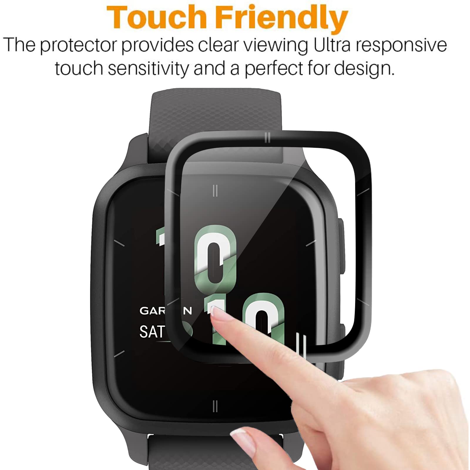 [4 Films] Protection écran Verre Trempé 9H Pour Garmin Venu Sq 2 - Anti-rayures, Ultra-fin, Facile à Poser