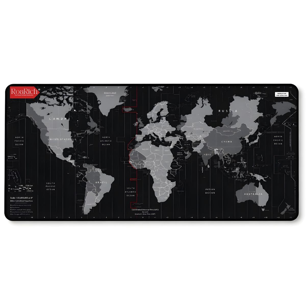 RoaRich World Map Extended Gaming Mouse Pad (800 × 300 × 3 mm) | Stitched Edges & Non-Slip Rubber Base | Desk Mat for Computer, Laptop, Keyboard & Mouse | Office & Home-image-9