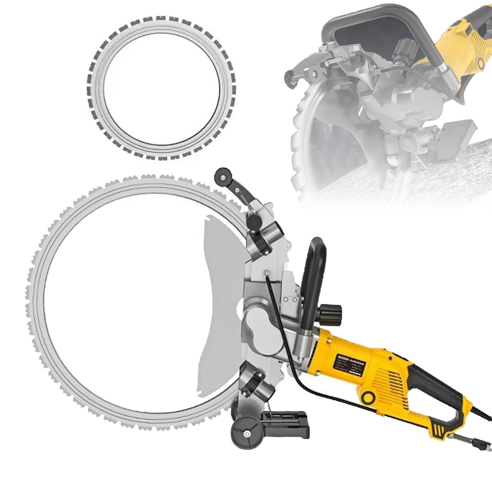 Brushless Electric Ring Wall Cutter – 29/39/49cm Cutting Depth, Cuts 2m in 5 Minutes, Dust-Suppressing Water Mist Nozzle | 5000W Wall Cutting Machine for Reinforced Concrete Walls(A)