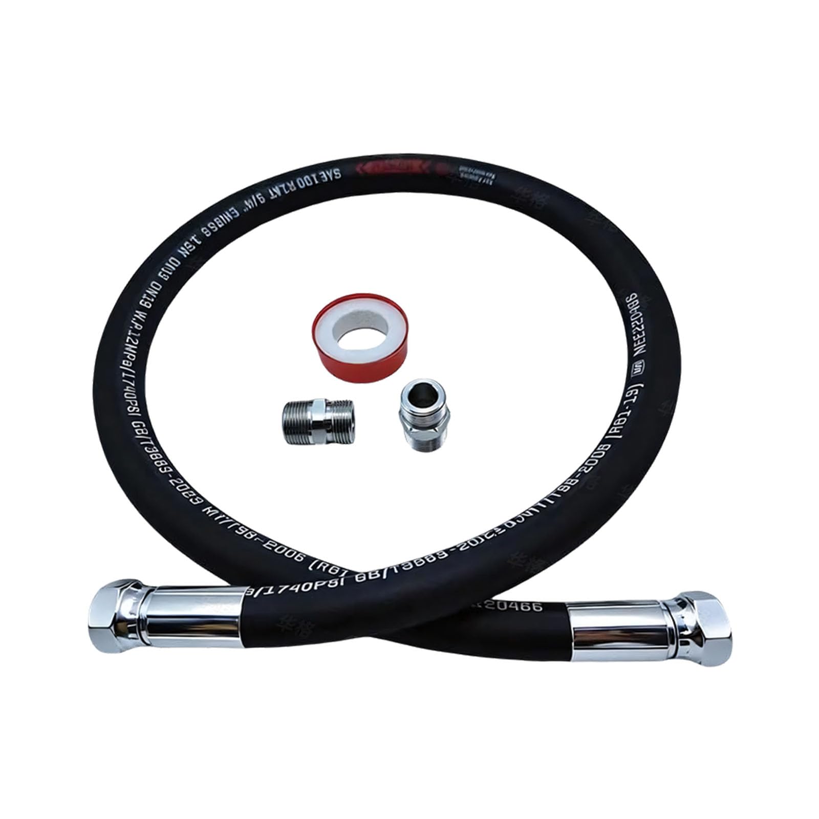 Robust 1/2 Inch Air Compressor Hose Withstands Extreme Pressure & Temperature Rubber Air Hose for Heavy Duty Use Manufacturing Plant