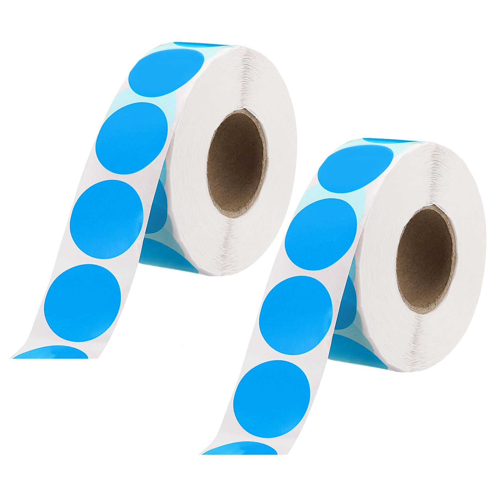 sourcing map 1 Inch Circle Dot Stickers Color Coding Labels Blank Round Label Waterproof Self-Adhesive Sticker for Envelope Document Organize Gift Box (Blue, 2 Roll, 2000Pcs/Roll)