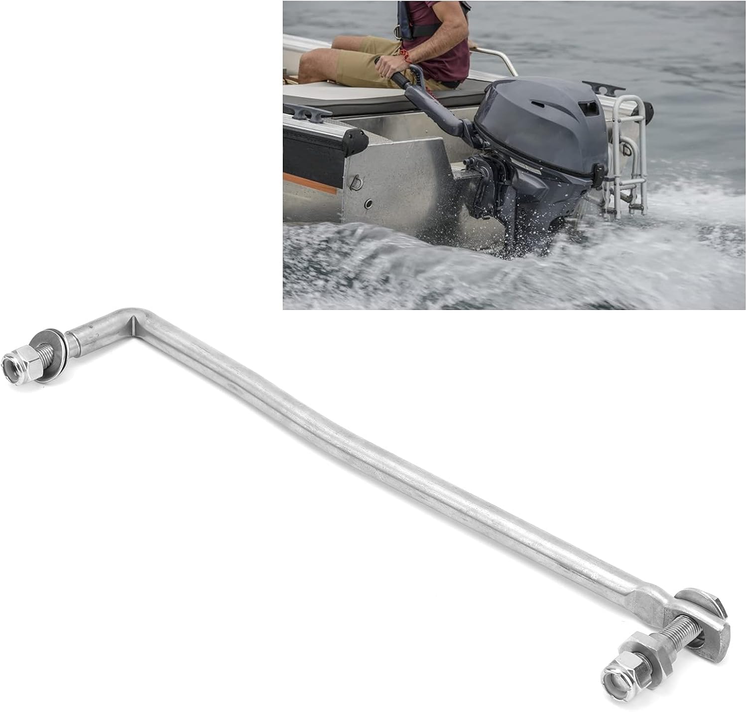 12.2in Steering Rod Link 65W 61350 00 Steel Alloy Clean and Smooth Steering Arm Replacement Fit for Outboard 40 60 80