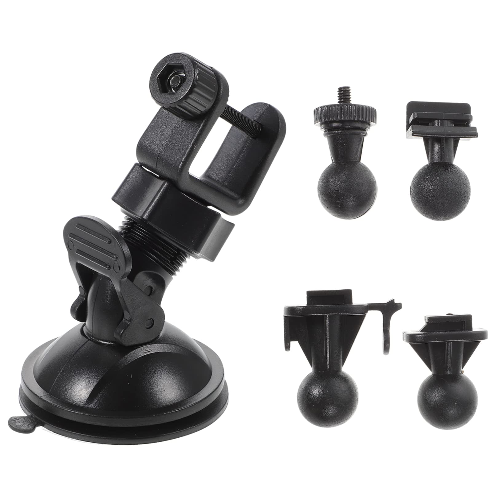 OKUMEYR 1Set Dash Cam Mount Suction Cup Holder Rotating Design Includes Replacement Heads Easy Adapter Change Compatible with Dash Cameras
