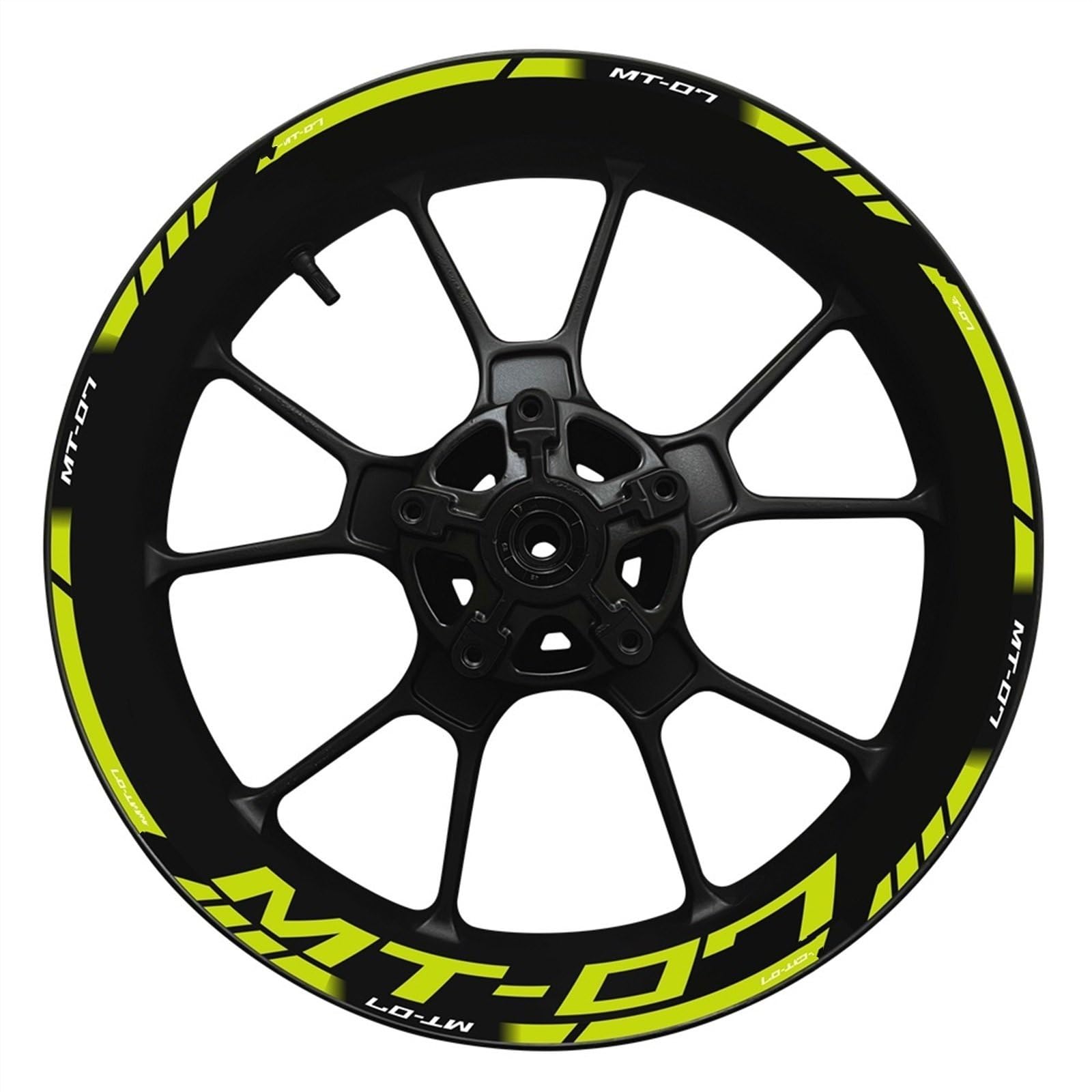 Motorcycle Wheel Hub Decal Decoration Set Rim Reflective Stickers for Yamaha MT07 MT 07 MT-07 2022 Decorative(Color12)
