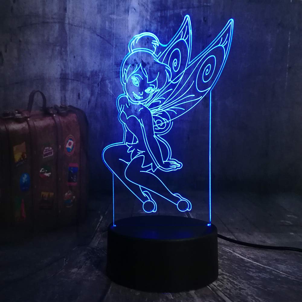 ティンカーベル LEDライト ルームランプ Amazon.co.jp : ティンカーベルランプ 3D 光学漫画 エルフ
